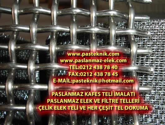 paslanmaz elek teli